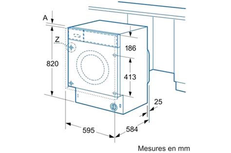 dimensions machine à laver hublot